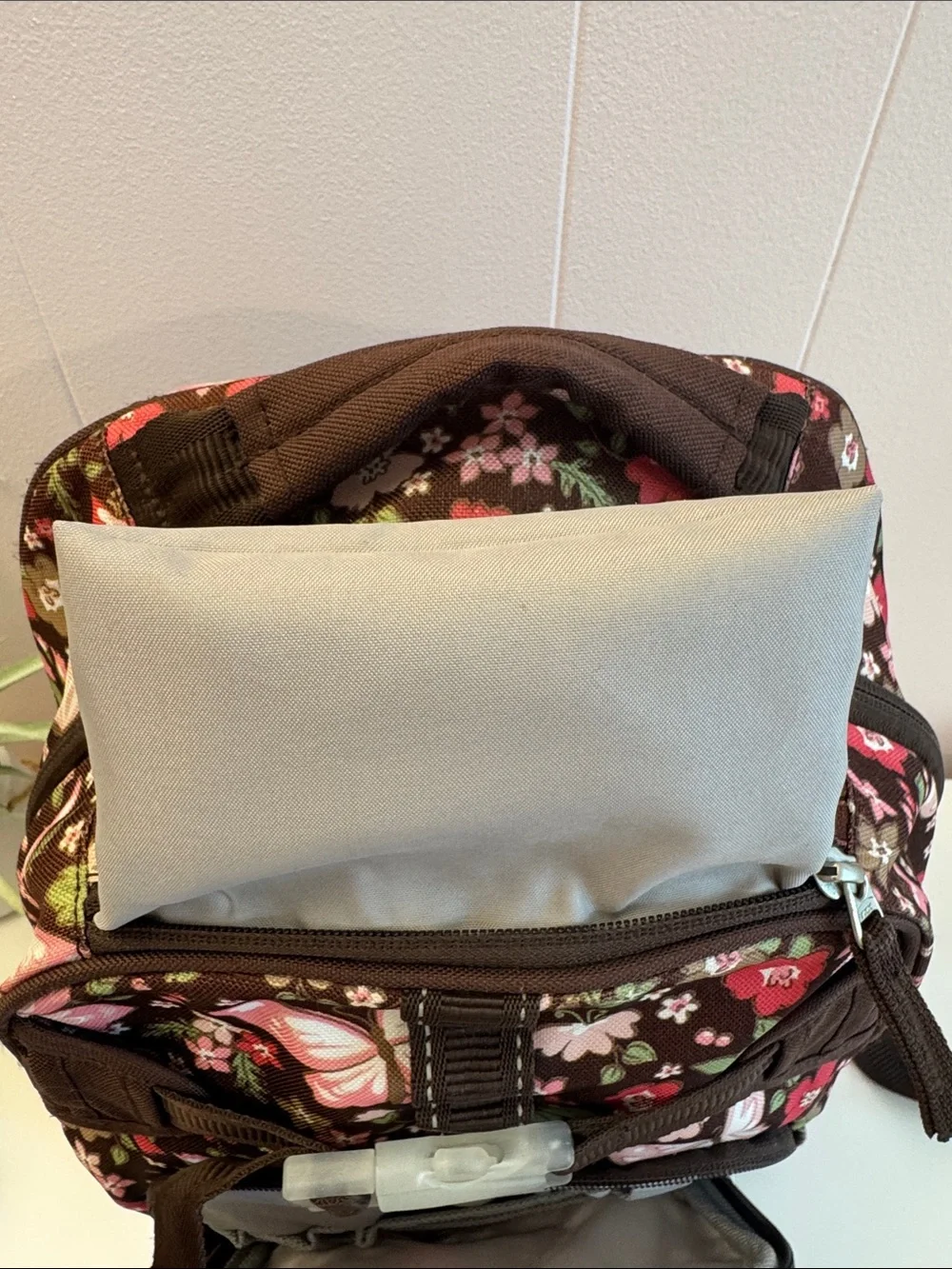 Pottery Barn Girls' Brown Floral Butterfly Backpack Small